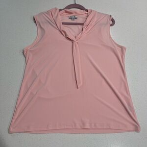 Tahari Blush Pink Sleeveless Blouse